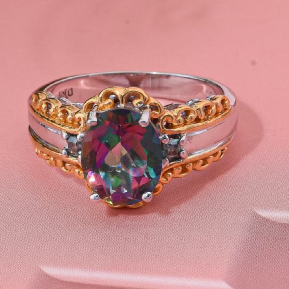 💚Green Mystic Topaz Ring💚